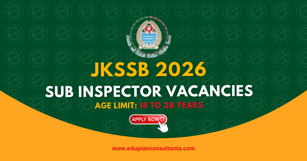 Edu Plan Consultants - JKSSB Sub Inspector Recruitment 2026 – Apply Online for 104 Telecommunication Posts