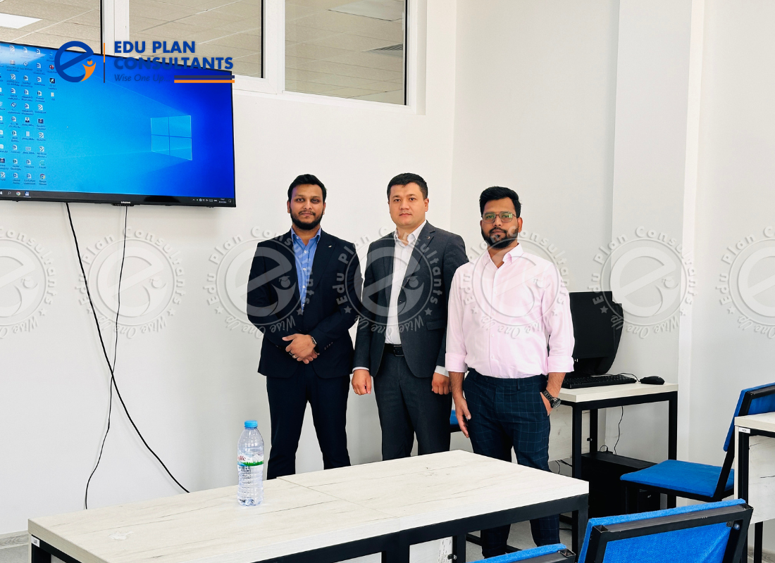 Senior Academic Counselor of Edu Plan Consultants in a strategic academic consultation with Dr. Riyaz and faculty members of Aisa International University.